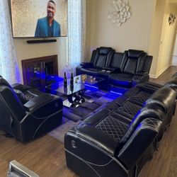 BRAND NEW ⚡ POWER Reclining Couch Sofa Recliner Theater Chair Seat Set 🛋️