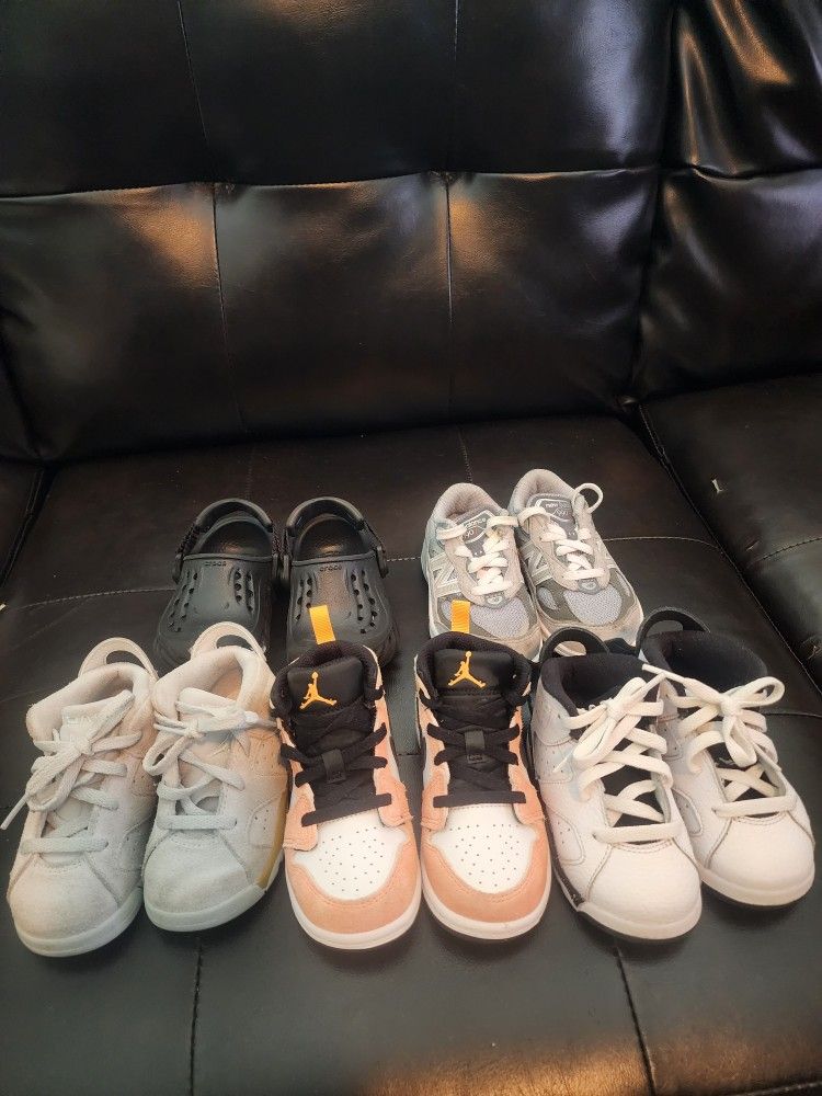 Jordan's, New Balance 990's,and All black Crocs (Size's 6c And 7c) Excellent Condition