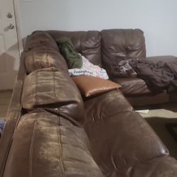Free Leather Sectional