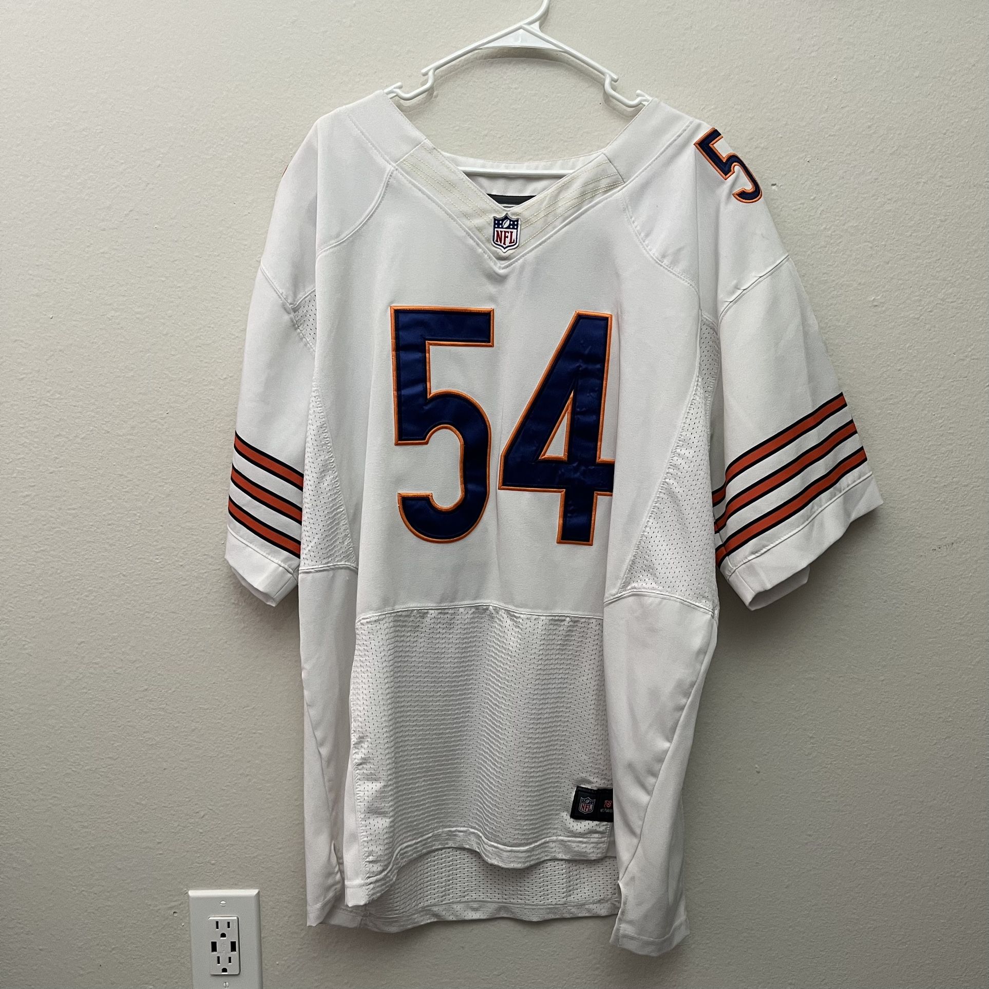 NIKE CHICAGO BEARS #54 URLACHER SIZE 48 ON FIELD JERSEY