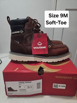 Wolverine Trade Wedge Work Boot Size 9M