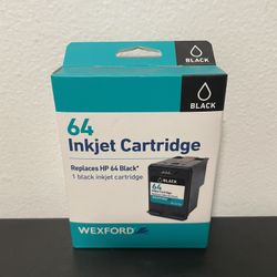 HP 64 Black Ink Cartridge NEW SEALED Wexford Inkjet Printer Replacement