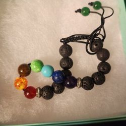 Charm Bracelet With Lava Rocks. Aromatherapy Essential Oil Diffuser 