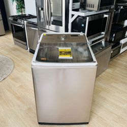 SAMSUNG 5.4 cu. ft. Top Load Washer with Super Speed in Champagne WA54RAC 13Y 