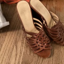 Cole Haan Leather Sandal Wedges
