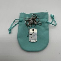 Tiffany & Co. Leo Dog Tag Necklace 925