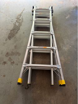 22 ft. Reach MPXW Aluminum Multi-Position Ladder with Wheels, 300 lbs. Load Capacity, Type IAA Duty Rating
