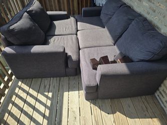 5 seater grey couch