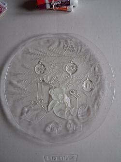 Free vintage teddy bear Christmas platter