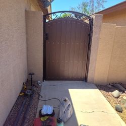 Arch Gate And Painting Power Coat And  Composite Wood 