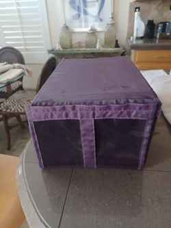 Shoeboxes  Storage Organizers Purple Microfiber  9 Total 2.50 Each