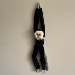 Wild Republic K&M Hanging Monkey Plush Stuffed Animal 16 Inch Black Vintage 1999