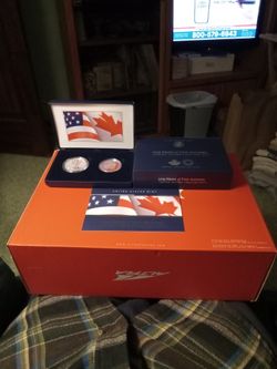 2019 Pride Of 2 Nations 2019-W Enhanced Reverse Proof Silver American Eagle  2019 Modified Proof Canadian Maple Leaf 