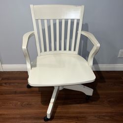 Pottery Barn Desk Chair Wooden White Wood