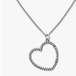 James Avery Heart Charm Holder Necklace