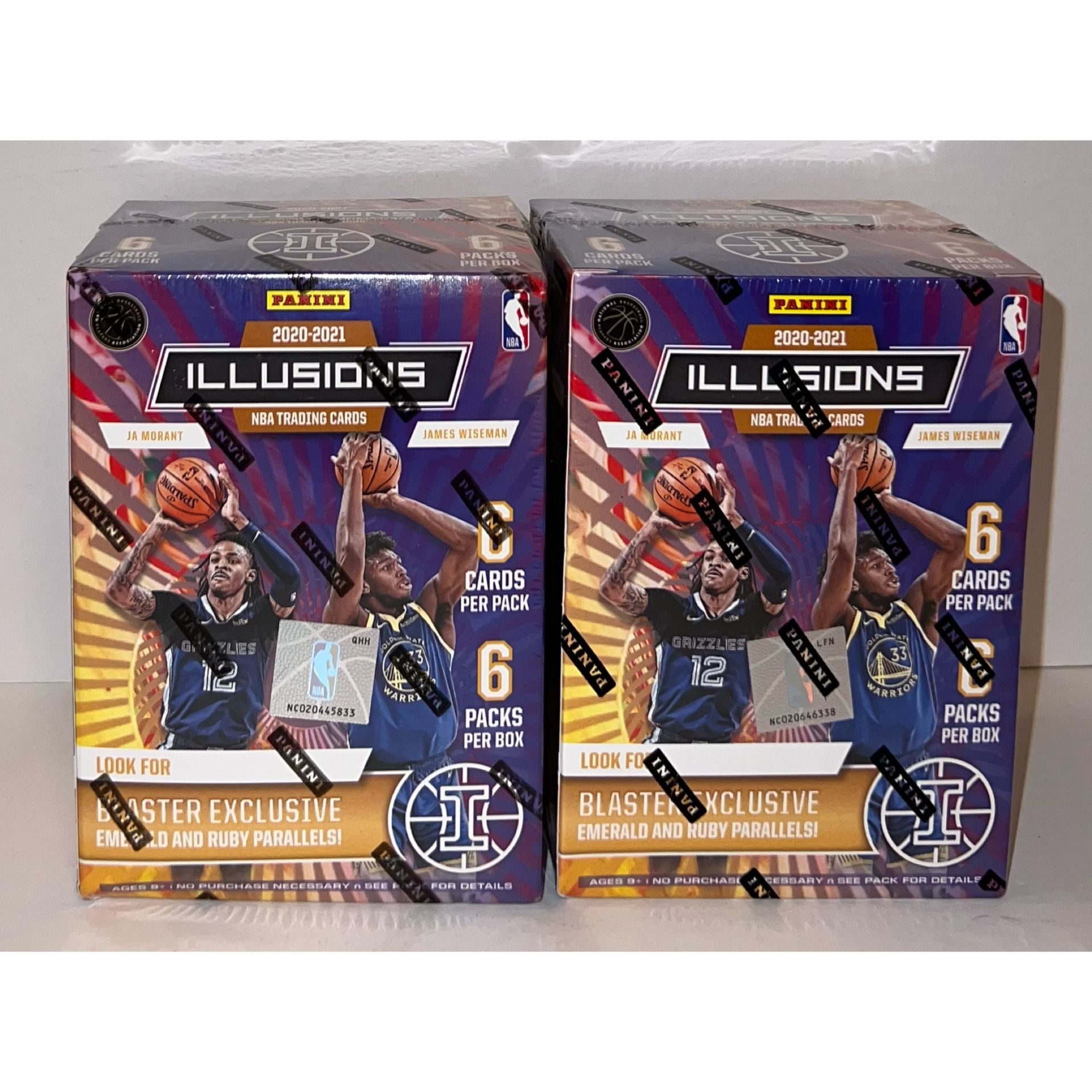 (2) 2020-21 Panini Illusions Basketball Blaster Boxes Lot of 2 Brand New Factory Sealed NBA Cards Lamelo Ball RC ? Christmas Present Xmas Gift 