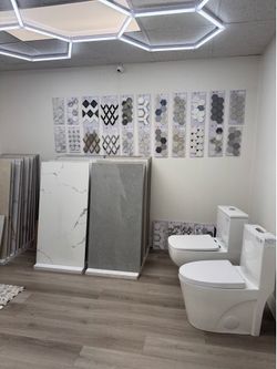 Toilet and Porcelain Tile