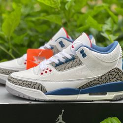 Air Jordan 3 Retro Men True Blue Sz 9 & 9.5 W/Box 2026 Release