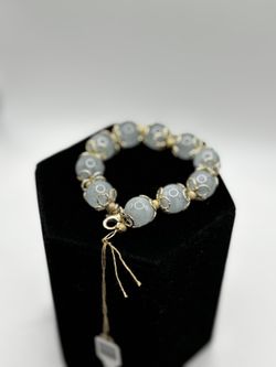 14K Jade Flower Bracelet 