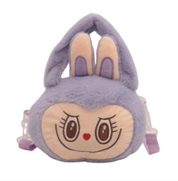Labubu Plush Crossbody Bag - Purple 