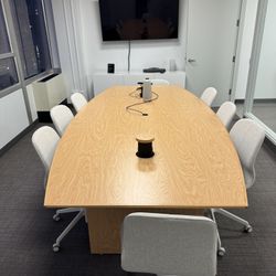 Large Boat-Style Custom Made Conference Table 