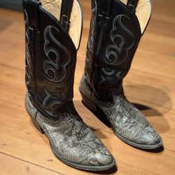 NOCONA Snake Skin & Leather Cowboy Boots 