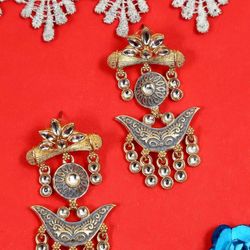 Bollywood Earrings Traditional Indian Gold Plated