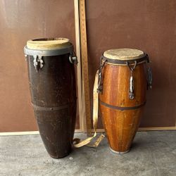 Vintage Afro-Cuban Conga Drums