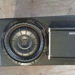 kicker 10" sub box and amp 