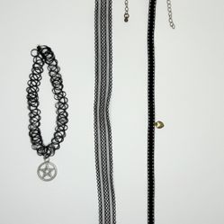 90’s Style Black Choker Set