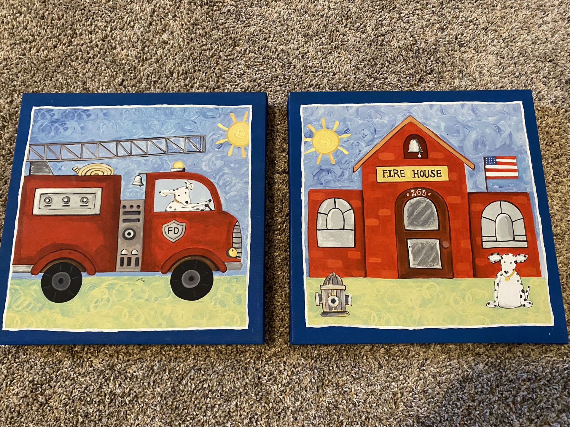 Fire truck Hanging Pictures
