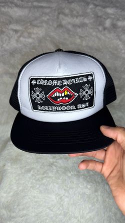 Chrome hearts white trucker hat