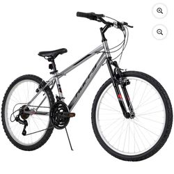 Huffy 24" Rock Creek Mountain Bike, Fits Riders 4'8" - 5'8", Gray, Adult, Men's