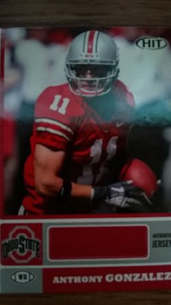 Anthony Gonzalez card with jersey