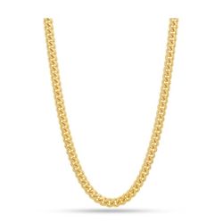 King Ice 8mm Miami Cuban Link Chain (22” / 14k Vermeil / .925 Sterling Silver / 84g)