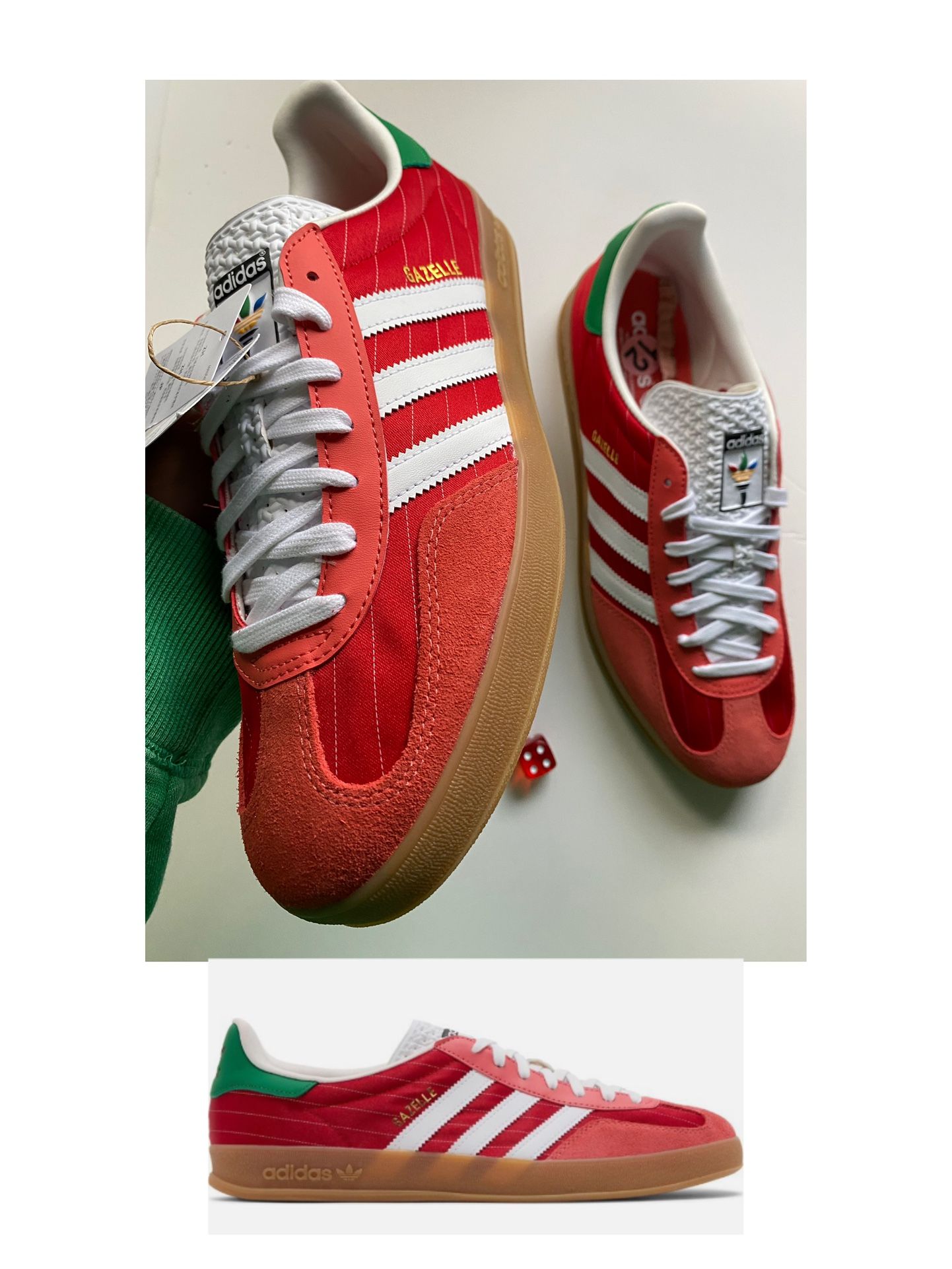 Adidas Originals Gazelle Indoor Olympic Pack Red Men’s sz 12 NEW NO BOX!