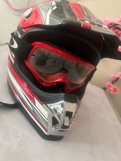Used HJC Motorcycle Helmet & Goggles