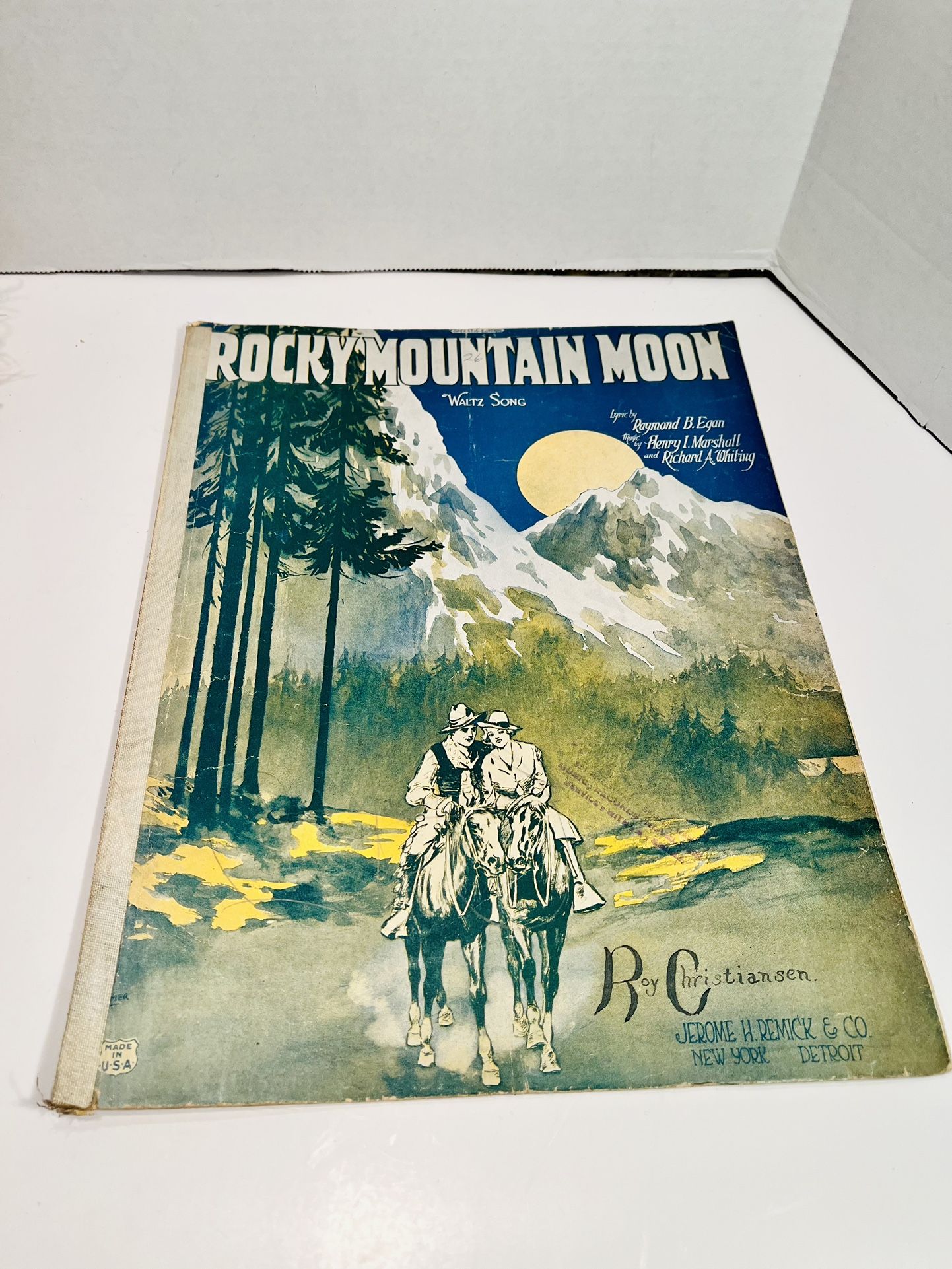 ROCKY MOUNTAIN MOON WALTZ SONG - Sheet Music Piano music - Rare!