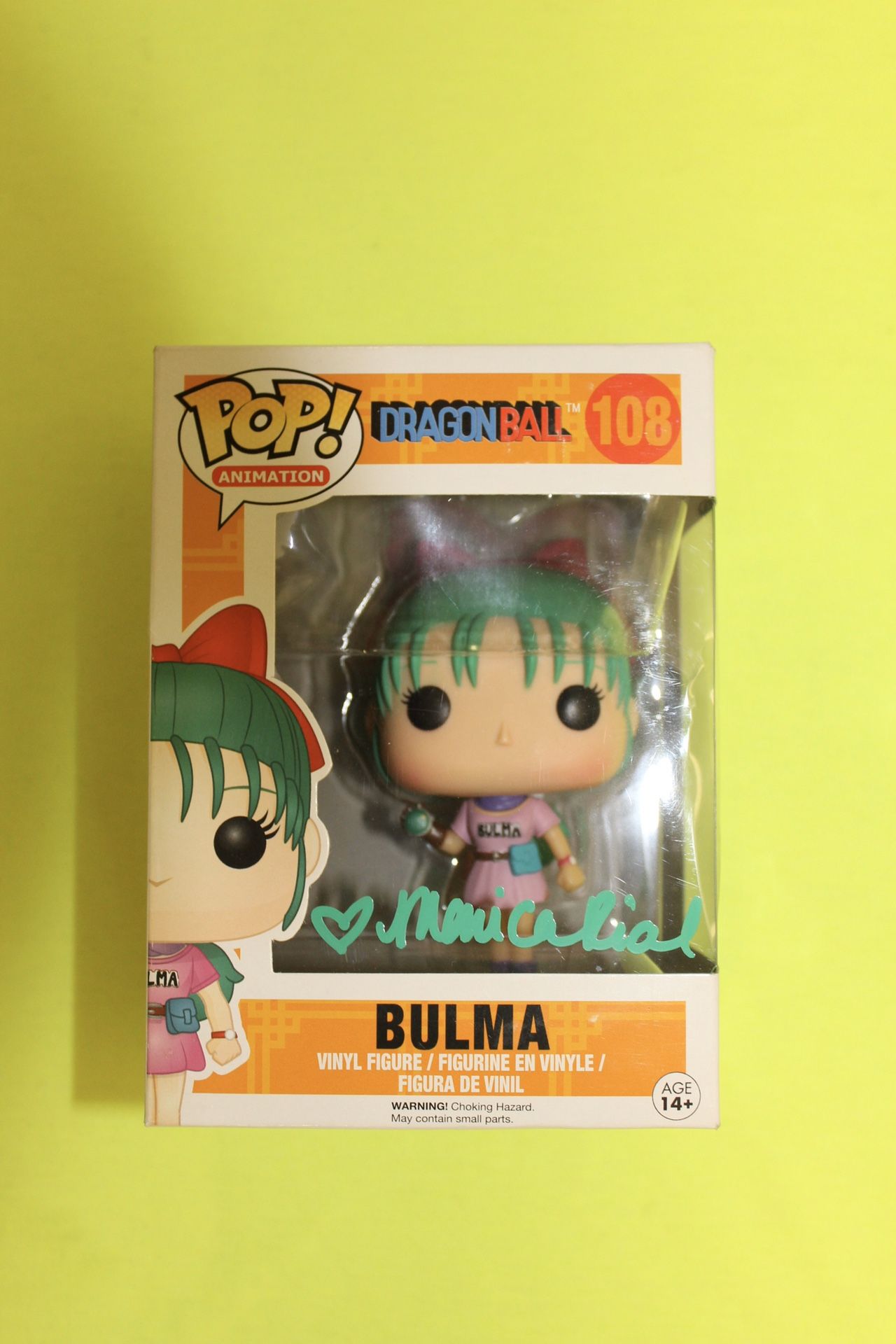 Funko POP Dragon Ball Z Bulma Signed Autograph by Monica Rial