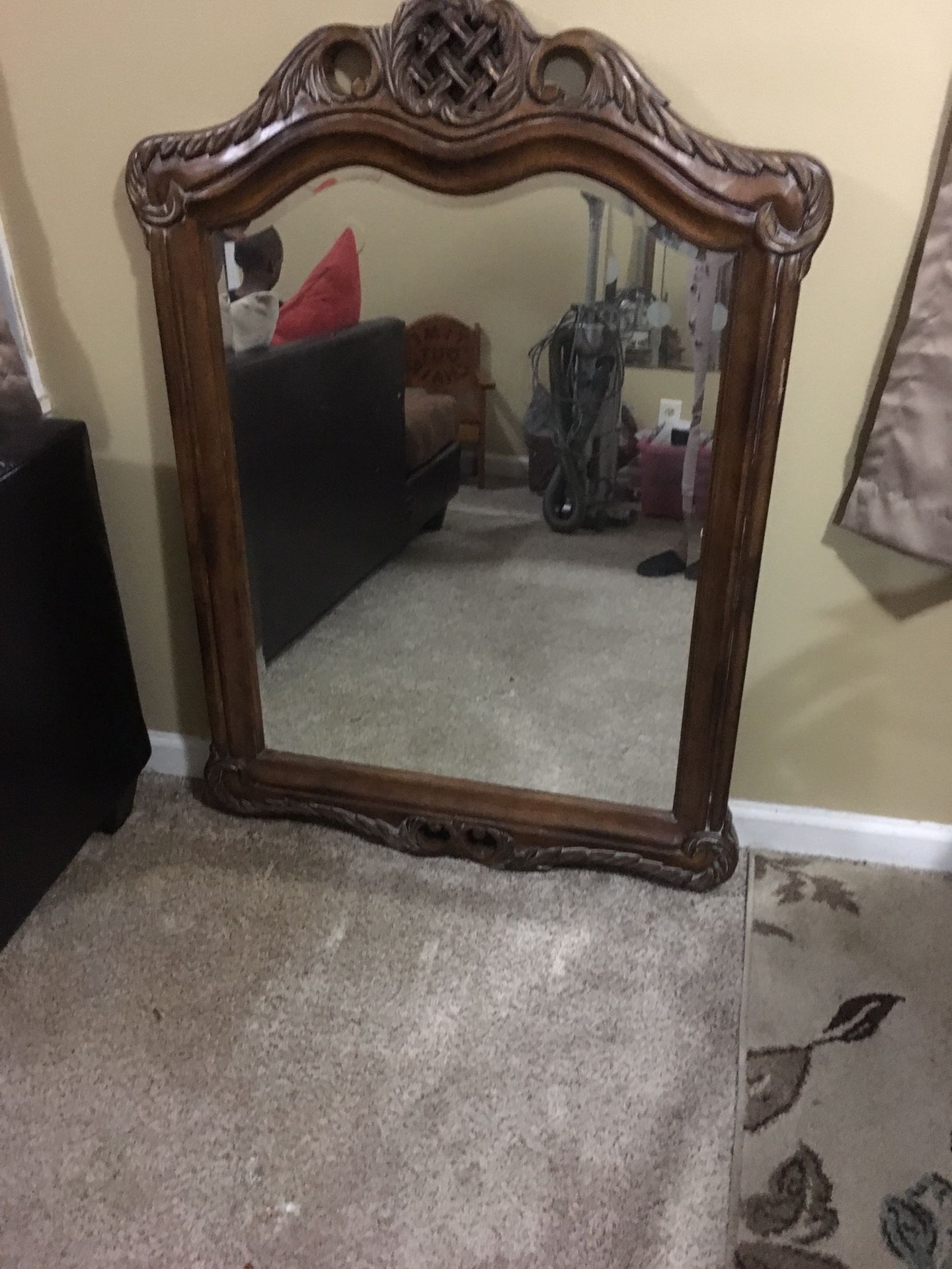 Wooden mirror