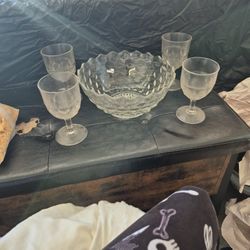 vintage Fostoria American pattern clear glass