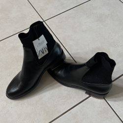 Ankle Black Boots Zara Size 41 New!