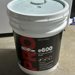  BEHR PRO 5 gal. e600 Acrylic Exterior Flat Paint Light Blue Pintura 5 Galones 