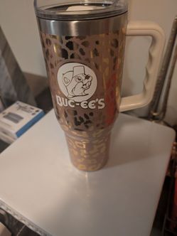 Buc-ee's Leopard Print Stainless Steel Tumbler