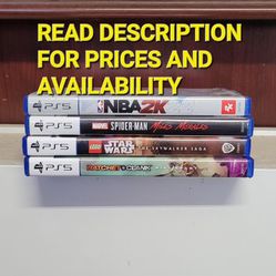 PS5 GAMES, FIRM PRICE, GOOD CONDITION, READ DESCRIPTION FOR PRICES
