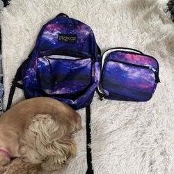Jansport Galaxy Backpack And Lunchbox