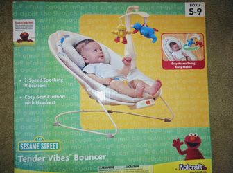 Brand New Unopened Box Sesame Street Tender Vibes Bouncer