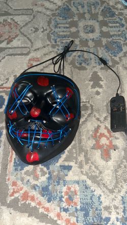 LED Light-Up Halloween Costume Mask