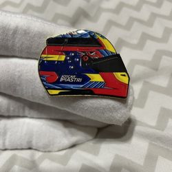 Oscar Piastri 2024 race helmet enamel pin brooch anime formula1 f1