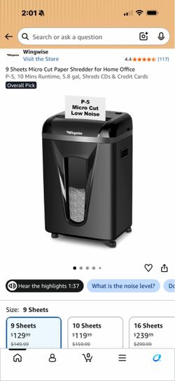New in box Paper Shredder
